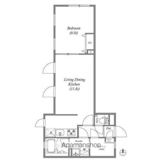 ＬＥＧＡＬＡＮＤ　ＫＡＧＵＲＡＺＡＫＡ[1LDK/41.67m2]の間取図