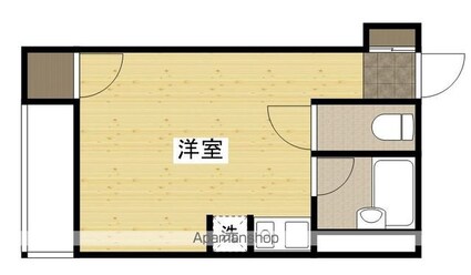 シャルル[1R/21.5m2]の間取図