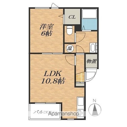 ＥＡＧＬＥⅤ[1LDK/39.93m2]の間取図