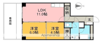 高須スカイハイツ[2LDK/53.71m2]の間取図