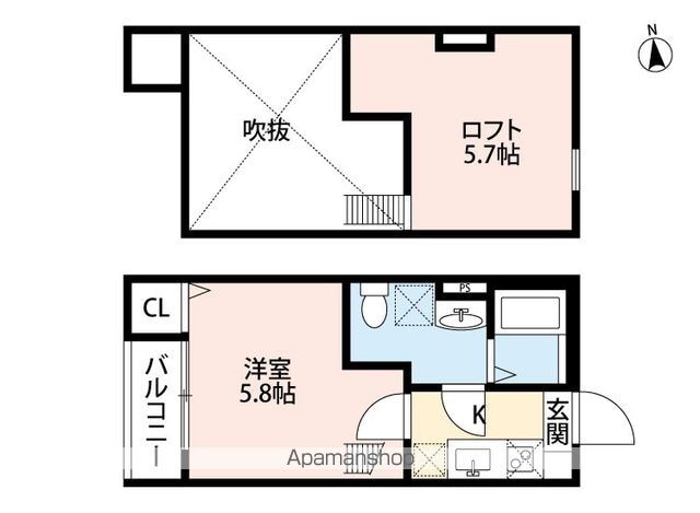 ｂｒｉｇｈｔ　ｍａｉｓｏｎ[1K/19.98m2]の間取図