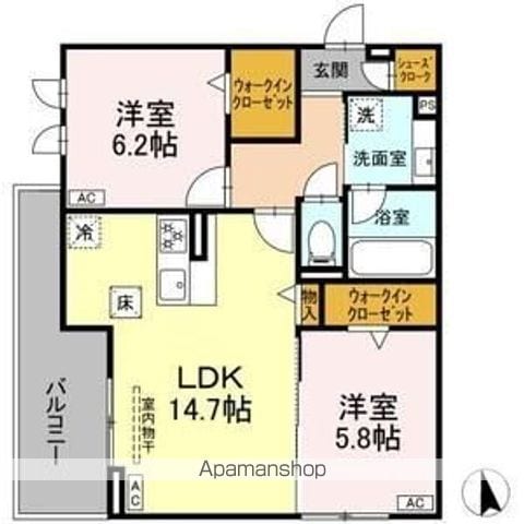 愛知高速東部丘陵線 藤が丘駅 徒歩8分 3階建 新築の間取り写真