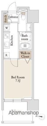 ＢＬＥＳＳ亀戸[1K/25.99m2]の間取図