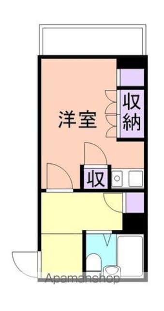 グランハイム新堀東[1R/18.35m2]の間取図