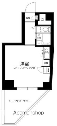 東京都目黒区駒場１丁目[1R/21.08m2]の間取図