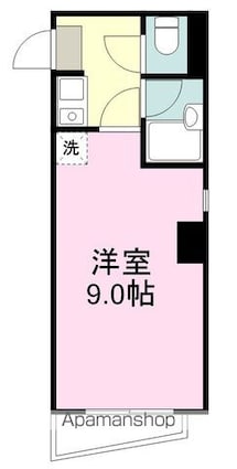 水の森パークパレス[1K/20m2]の間取図