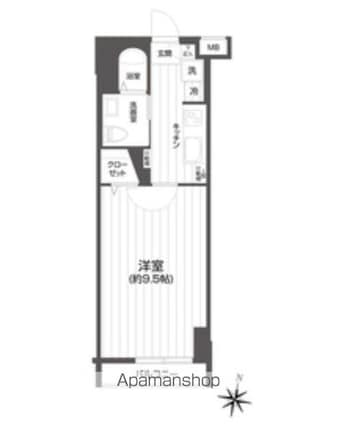 メイクスデザイン用賀[1K/28.15m2]の間取図