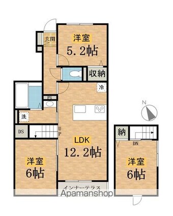 Ｔｉｅｒｒａ[2LDK/52.17m2]の間取図