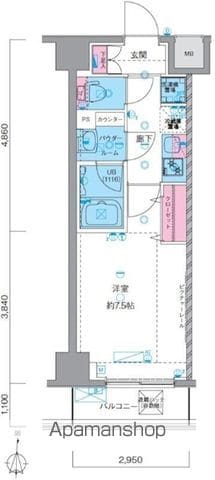 【ＧＥＮＯＶＩＡ南千住ＶＳＫＹＧＡＲＤＥＮの間取り】