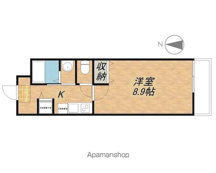 ＭＡＩＳＯＮ　ＤＯＵＣＥ浜大津[1K/26.72m2]の間取図