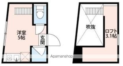 アジュール荻窪[1R/10.42m2]の間取図