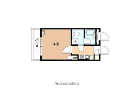 サワーグレード[1K/18.74m2]の間取図