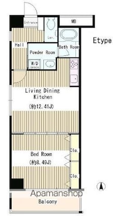 ＲＥＳＩＤＥＮＣＥ　ＳＡＴＳＵＭＡ[1LDK/49.63m2]の間取図
