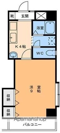 ラフィネ道後[1K/29.32m2]の間取図