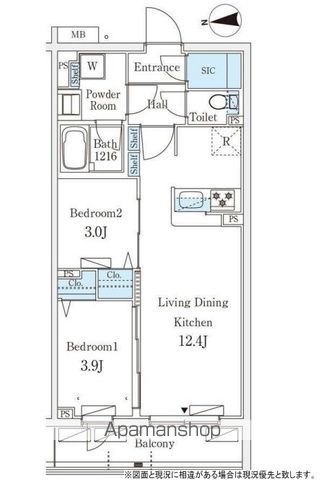 杉並区堀ノ内のマンションの間取り