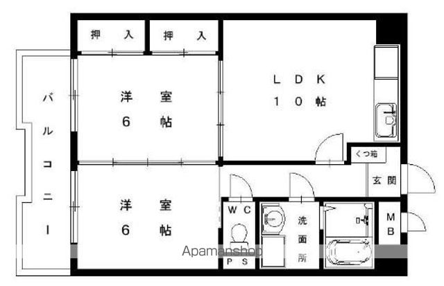 【福岡市東区千早のマンションの間取り】