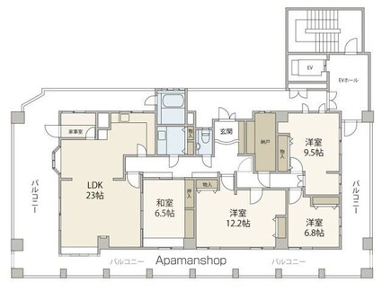 Ｉｓｔｙｌｅ　Ｆｕｎａｉｒｉ[4LDK/156.98m2]の間取図
