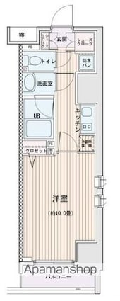 エスティメゾン錦糸町Ⅱ[1K/30.07m2]の間取図