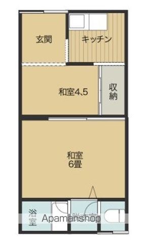 和歌山市三葛のアパートの間取り