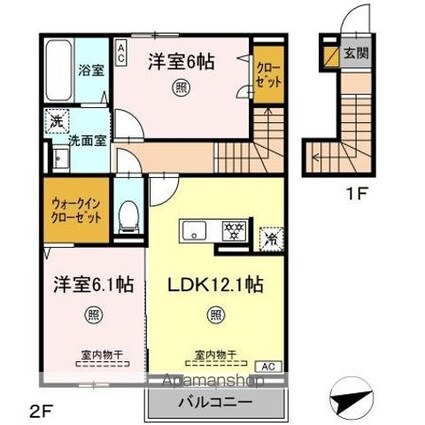 グランディオ　Ｂ[2LDK/63.22m2]の間取図