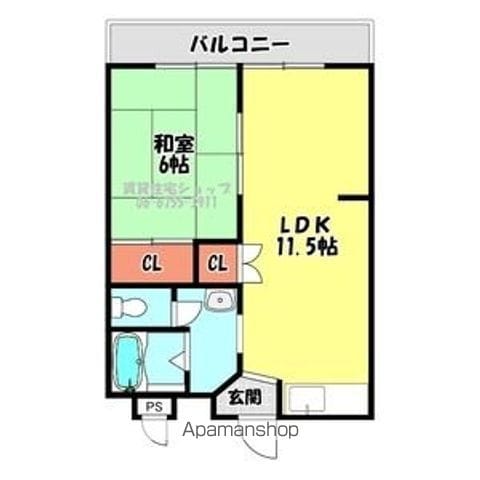 淡路第3ダイヤモンドハイムの間取り写真