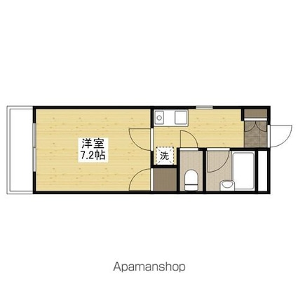 広島県広島市安佐北区可部南２丁目[1K/21.3m2]の間取図