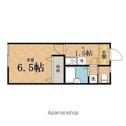ハイム豊田[1K/21.11m2]の間取図