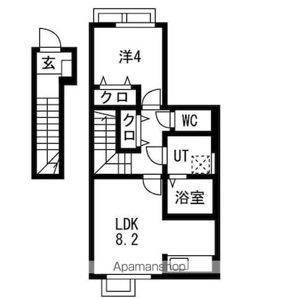 Ｇｒａｎｄｉｒ城北[1LDK/40.76m2]の間取図