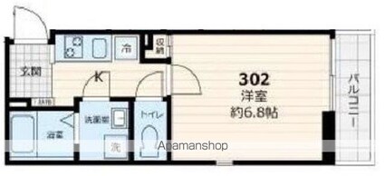 東京都杉並区高円寺南１丁目[1K/22.28m2]の間取図