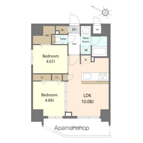S-RESIDENCE薬院aureateの間取り写真