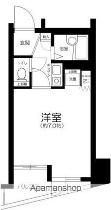 ロイヤルアメニティー新宿[1K/18.9m2]の間取図