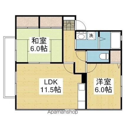 プレミール・ＭＥ[2LDK/55.38m2]の間取図