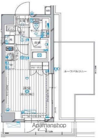 【新宿区下落合のマンションの間取り】