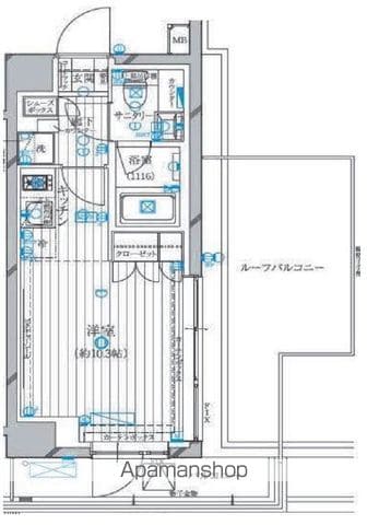 新宿区下落合のマンションの間取り