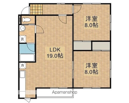 メゾンドナチュール[2LDK/72.34m2]の間取図