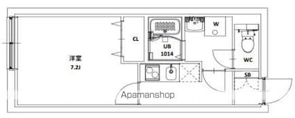 ＭＡＸＩＶ　ＣＩＴＹ大島[1K/25m2]の間取図