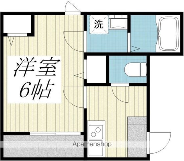 Ｄｏｍａｎｉ　ｃａｓａ[1K/21.89m2]の間取図