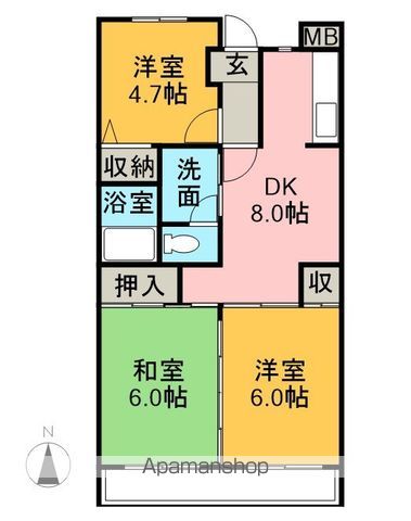 ツイン青山の間取り写真