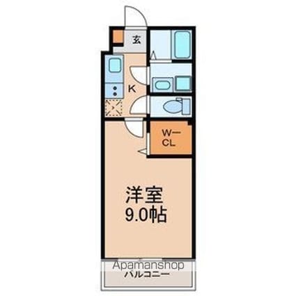 ＰＥＴＡＬＳ新宿（ペタルズシンジュク）[1K/27.78m2]の間取図