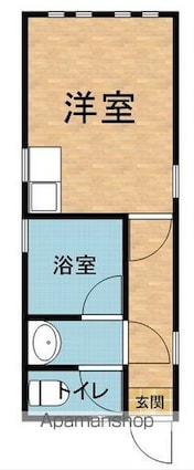 穂高有明トレーラーハウス　南棟[1R/19m2]の間取図
