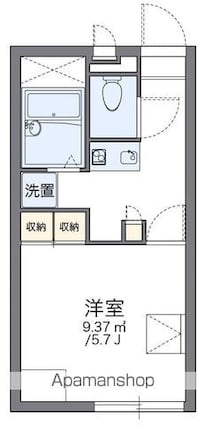 ねこっと保戸野[1K/20.28m2]の間取図