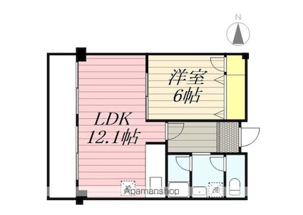 ハイラーク千葉[1LDK/48.67m2]の間取図