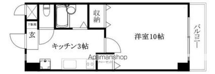 ドミールＳ[1K/32.39m2]の間取図
