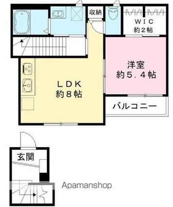 ユアメゾン柏木[1LDK/43m2]の間取図