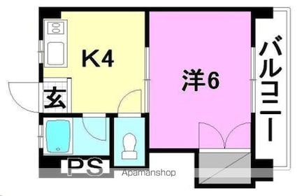 池田ビル[1K/21.87m2]の間取図