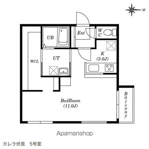 カレラ伏見の間取り写真