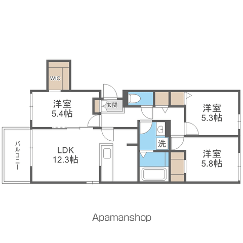 尼崎市東園田町3丁目共同住宅の間取り写真