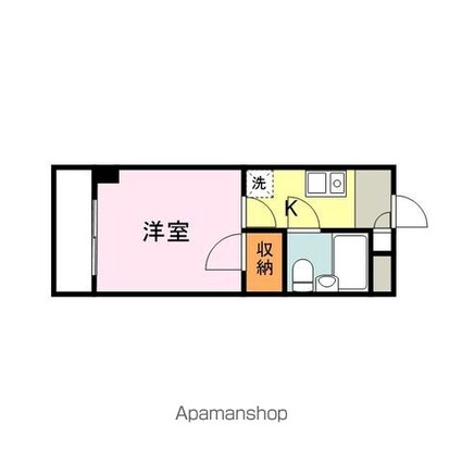 広島県福山市丸之内２丁目[1K/19m2]の間取図