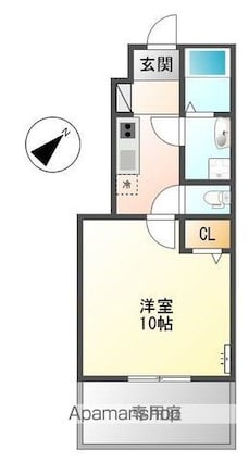 ポラリス[1K/31.57m2]の間取図