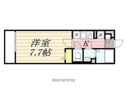 リブリ・国立北[1R/23.6m2]の間取図